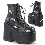 Camel-201 enkellaars met chunky hak, pla Camel-201 enkellaars met chunky hak, pla